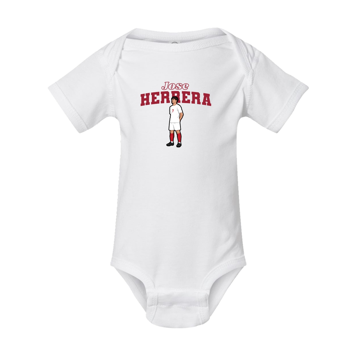 Baby Onesie — Name Arch in White