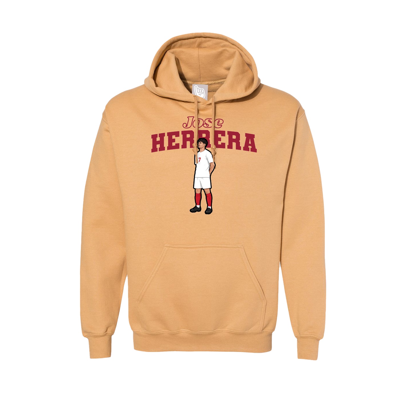 Hoodie — Name Arch in Vegas Gold