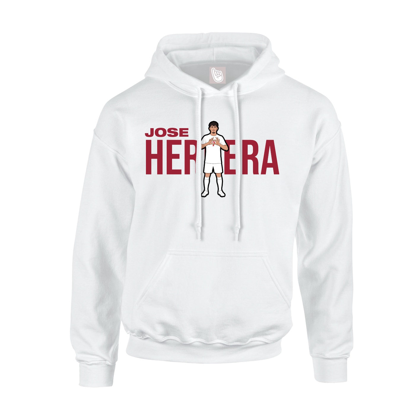 Youth Hoodie — Player Name in White