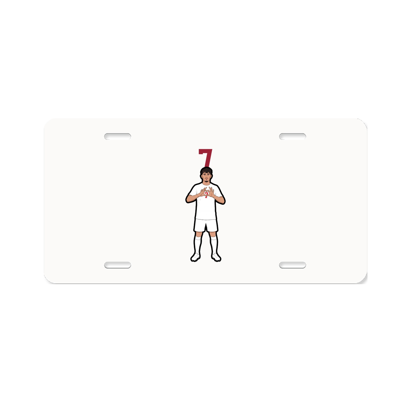 License Plate — Number Top in Classic