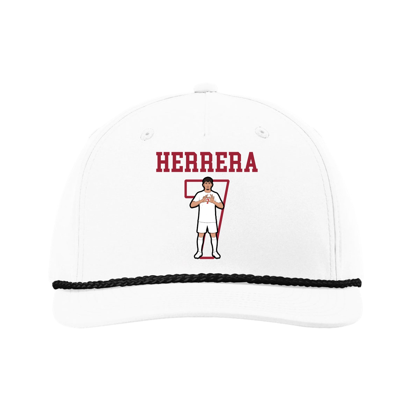 Five-Panel Classic Rope Cap — Shirsey in White