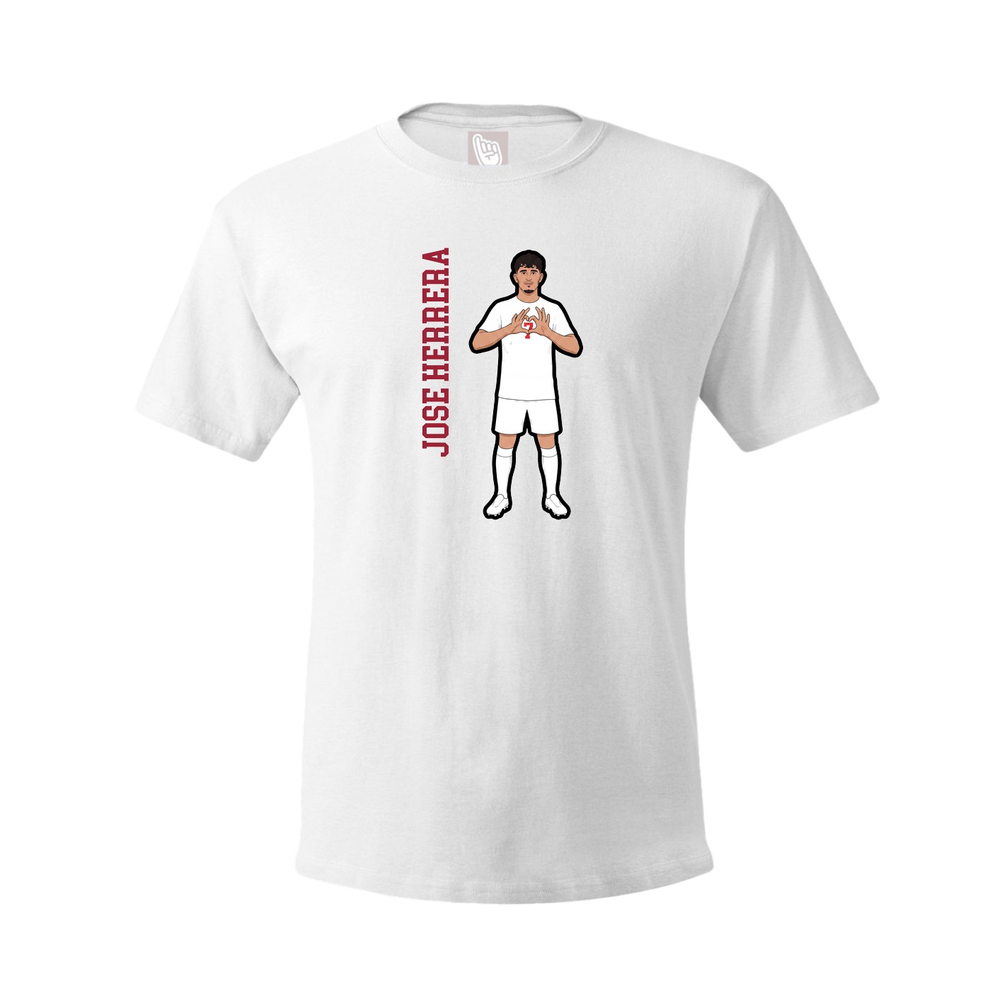 Tee — Name Vertical in White