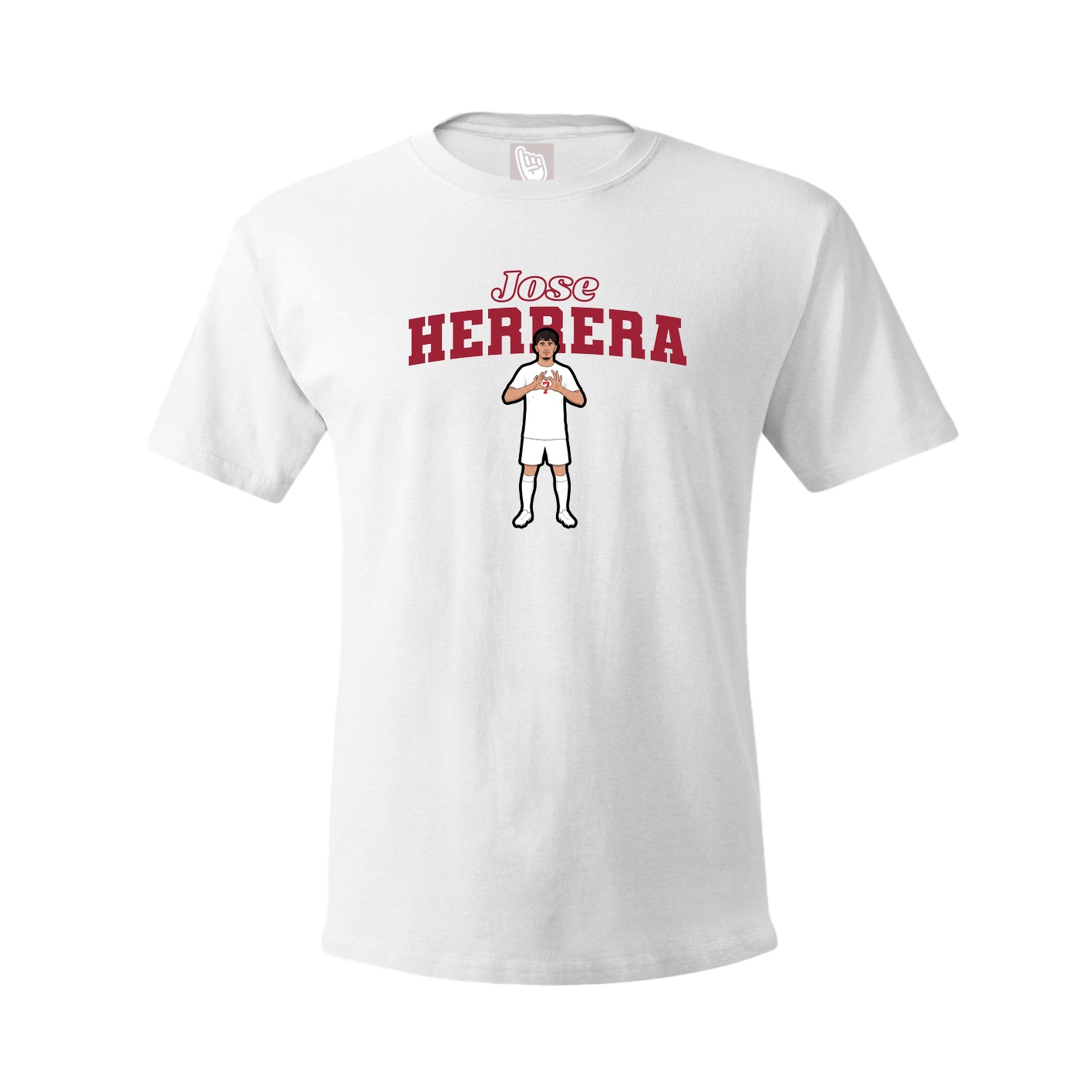 Youth Tee — Name Arch in White