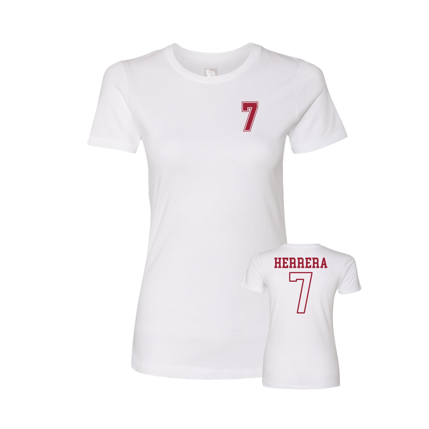 Womens Tee — Chest Back in White