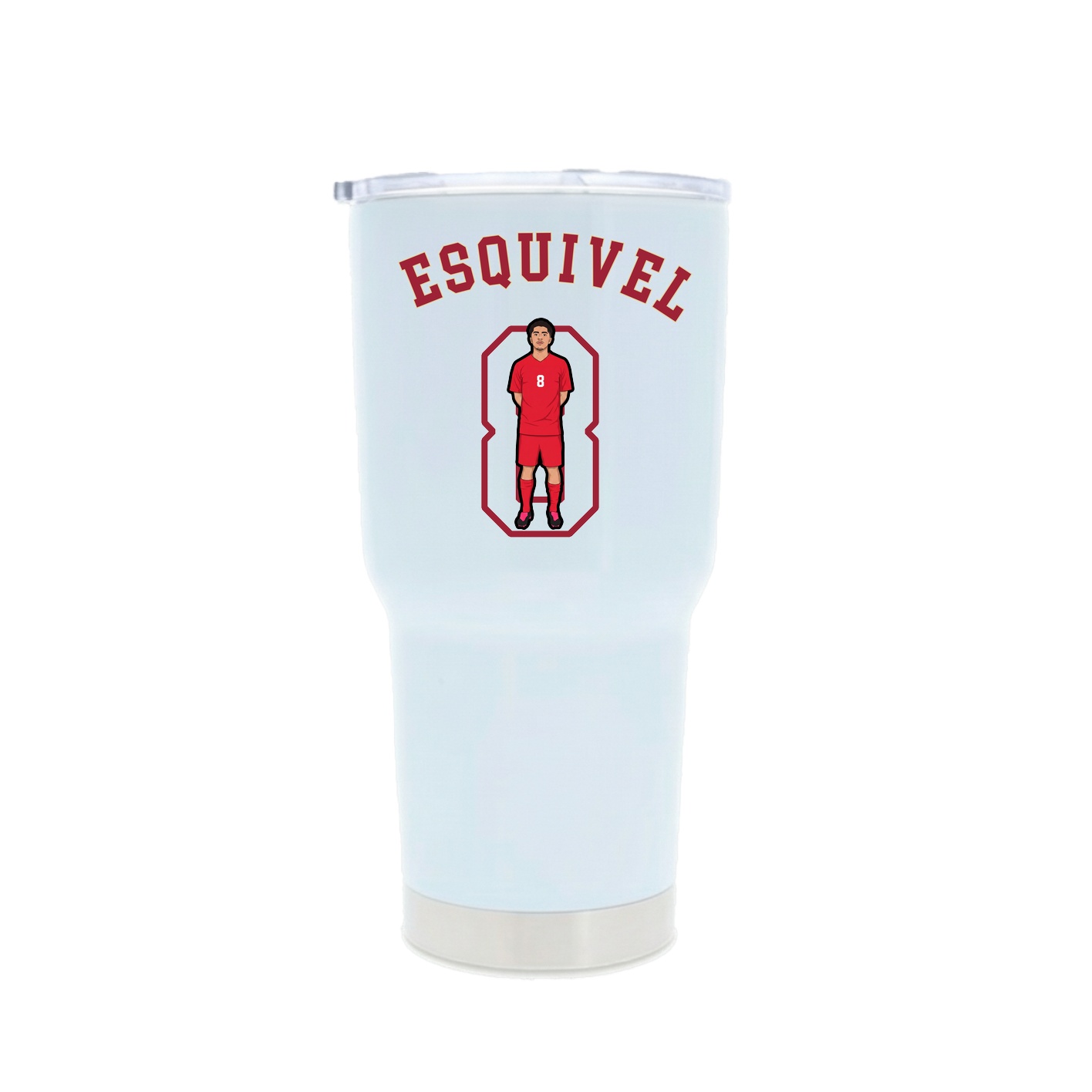 30oz Stainless Steel Tumbler — Shirsey Arch in White
