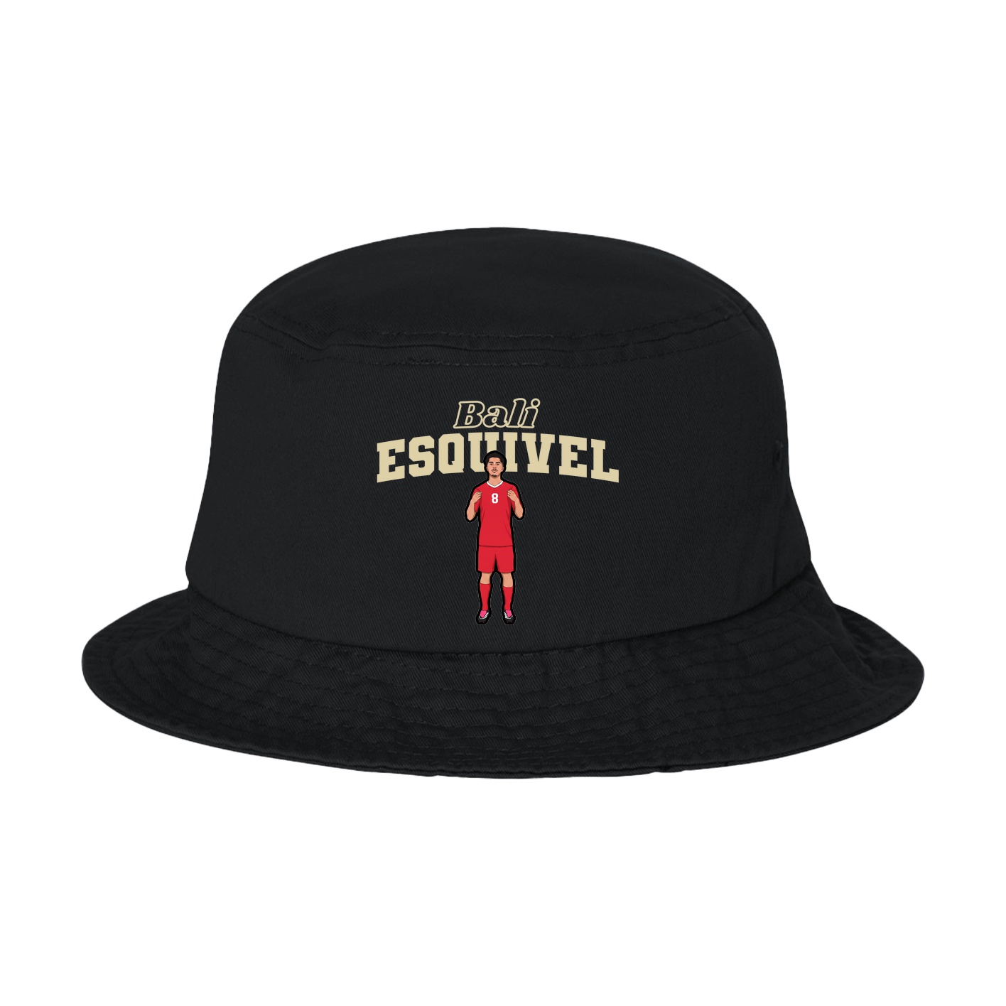 Bucket Cap — Name Arch in Black
