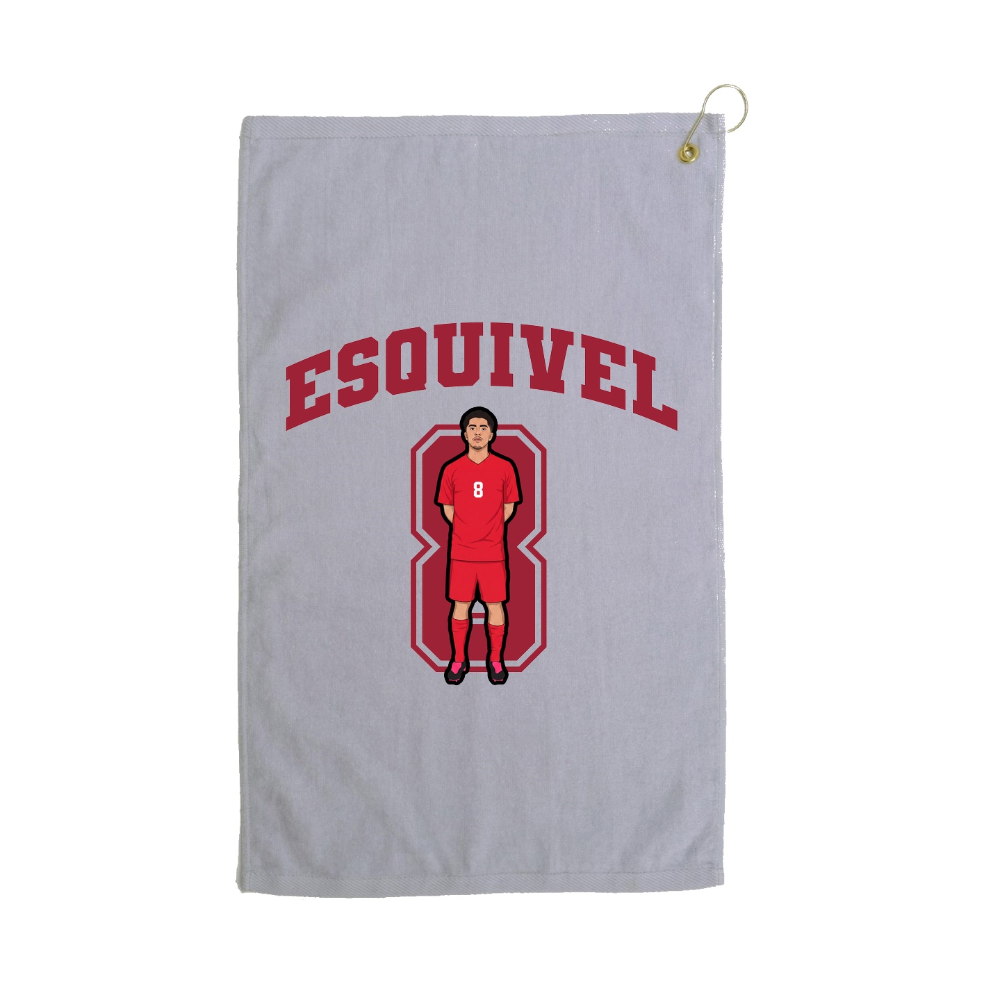 Golf Towel — Number in Grey