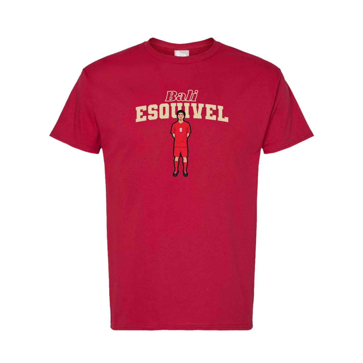 Tee — Name Arch in Crimson