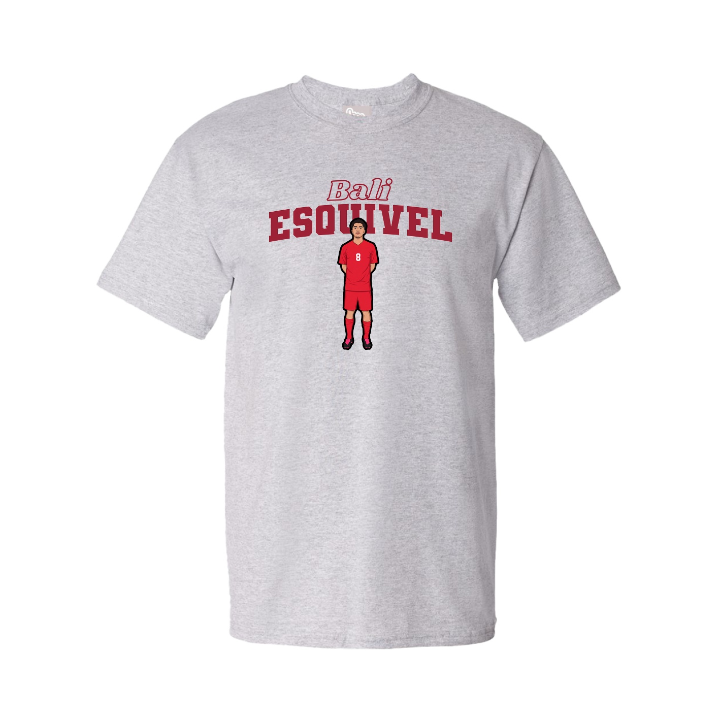 Youth Tee — Name Arch in Grey
