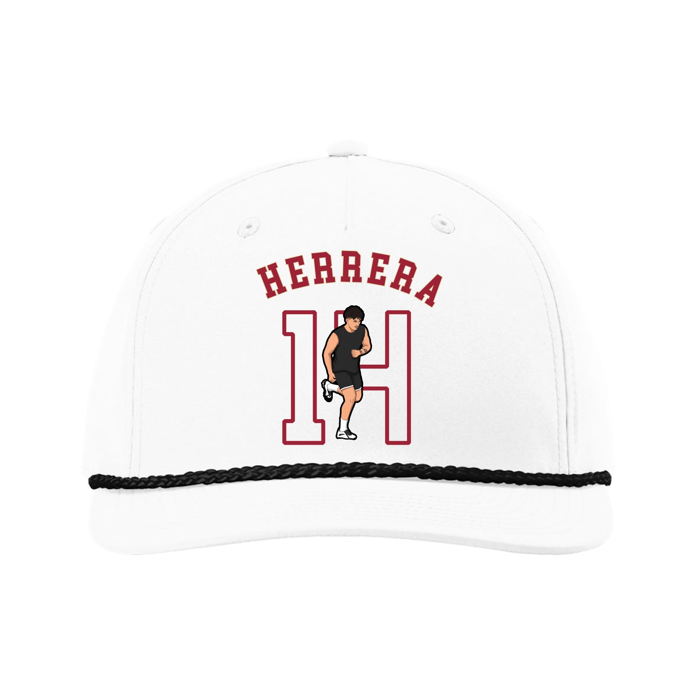 Five-Panel Classic Rope Cap — Shirsey Arch in White