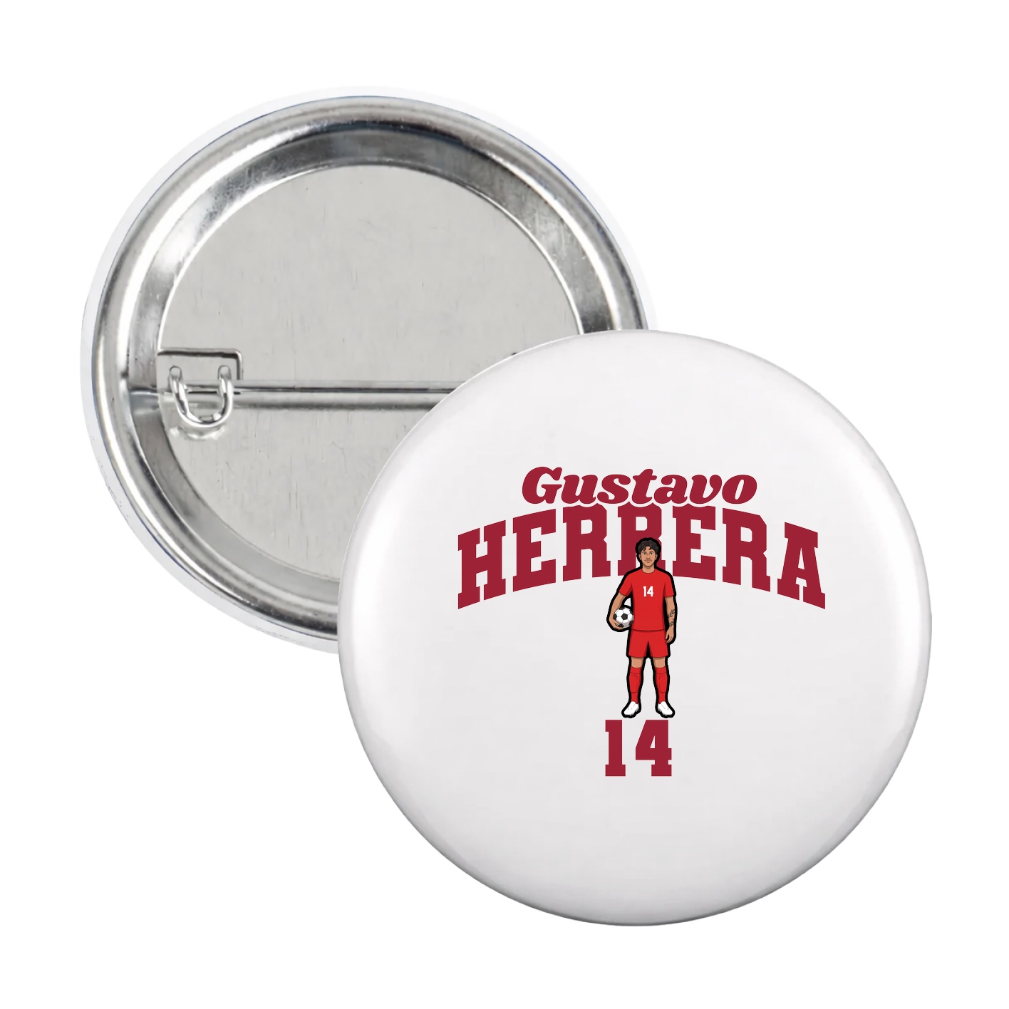 Game Day Button — Signature Arch in White