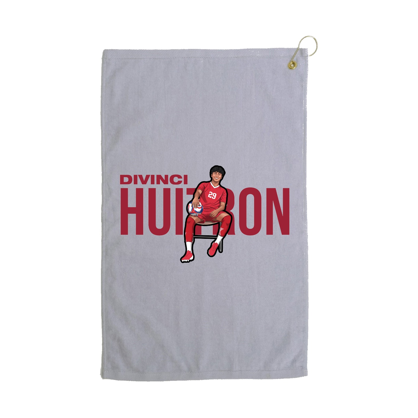 Golf Towel — Player Name in Grey