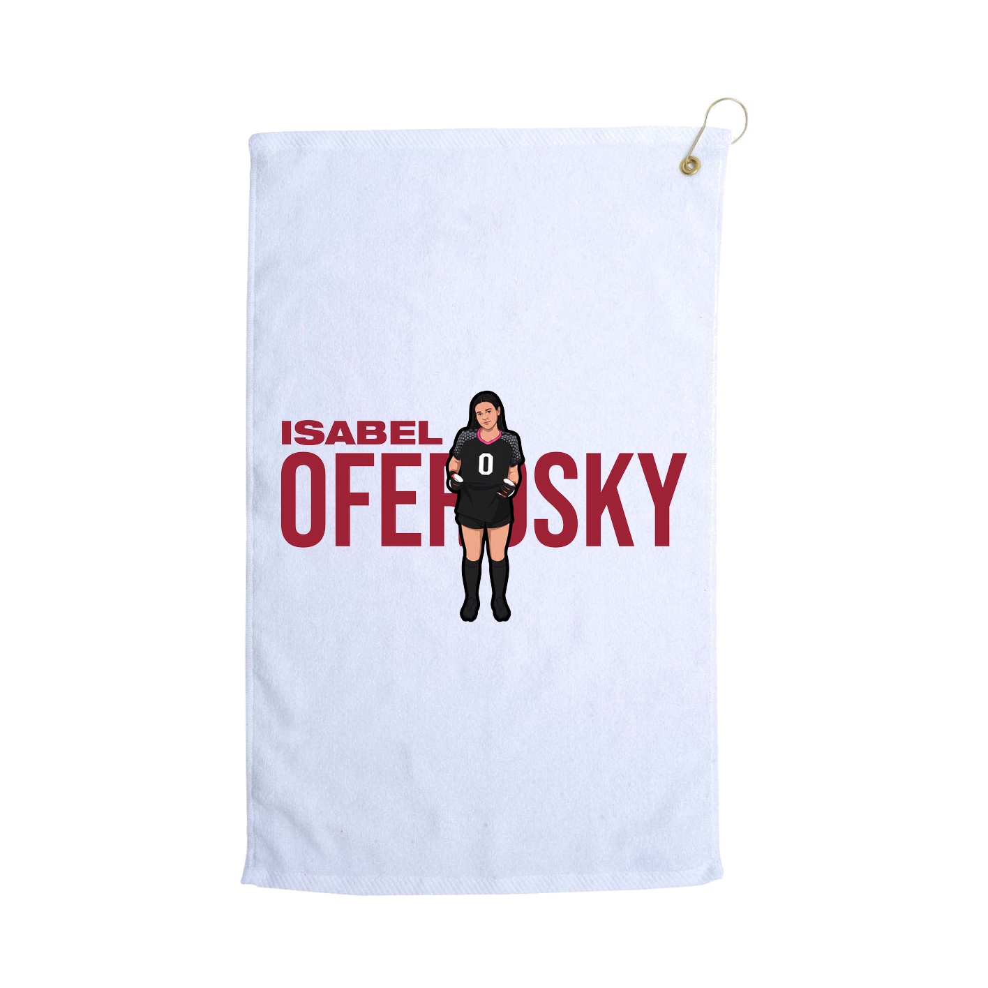 Golf Towel — Player Name in White