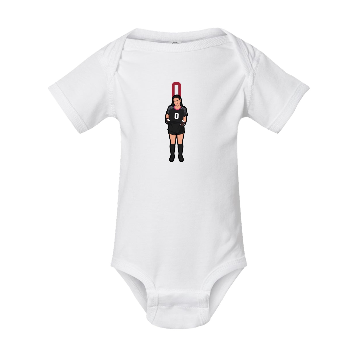 Baby Onesie — Number Top in White