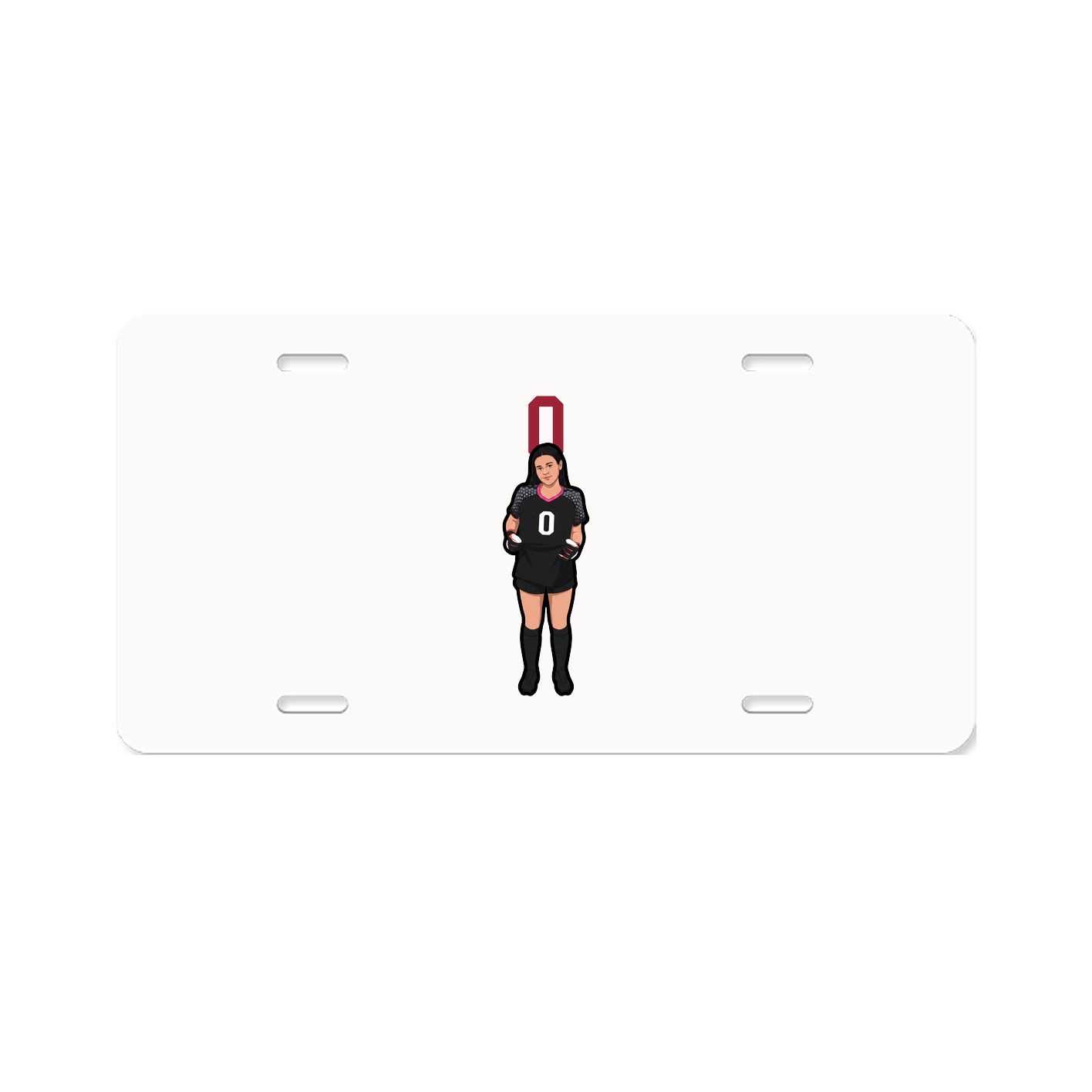 License Plate — Number Top in Classic