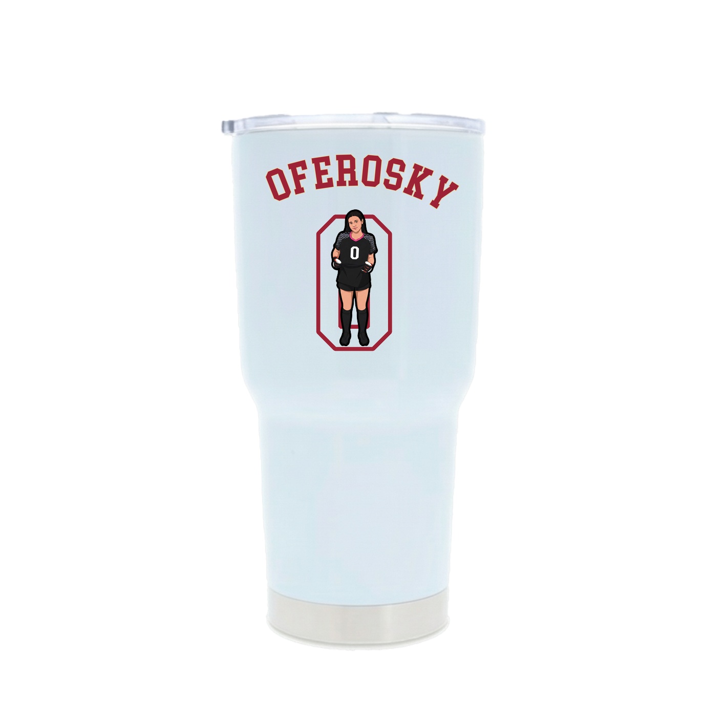 30oz Stainless Steel Tumbler — Shirsey Arch in White