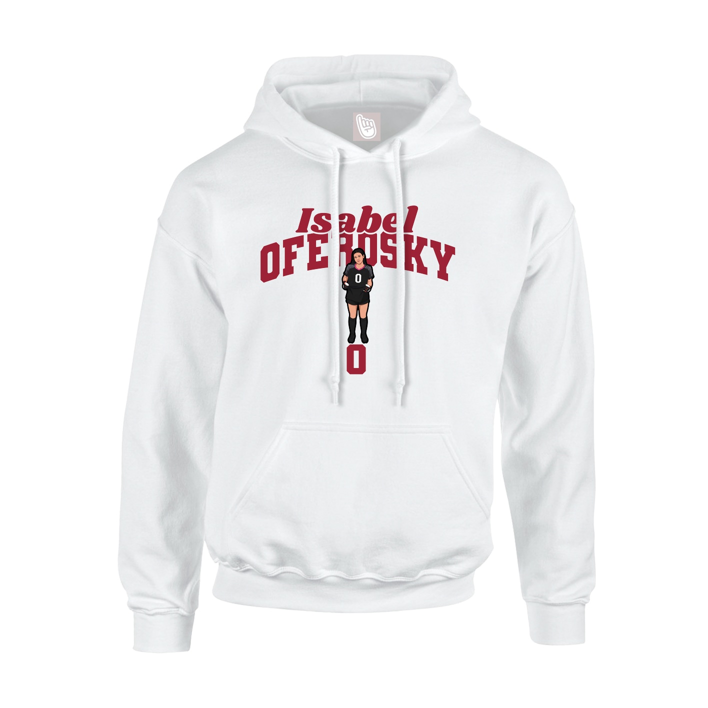 Youth Hoodie — Signature Arch in White
