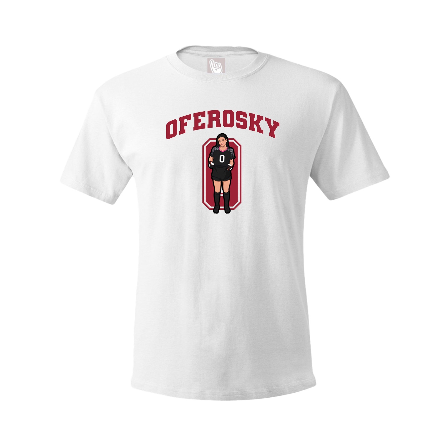 Youth Tee — Number in White