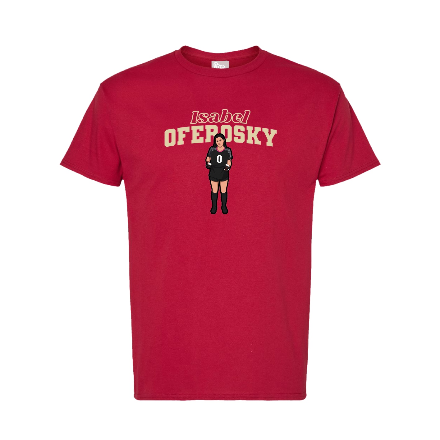 Tee — Name Arch in Crimson