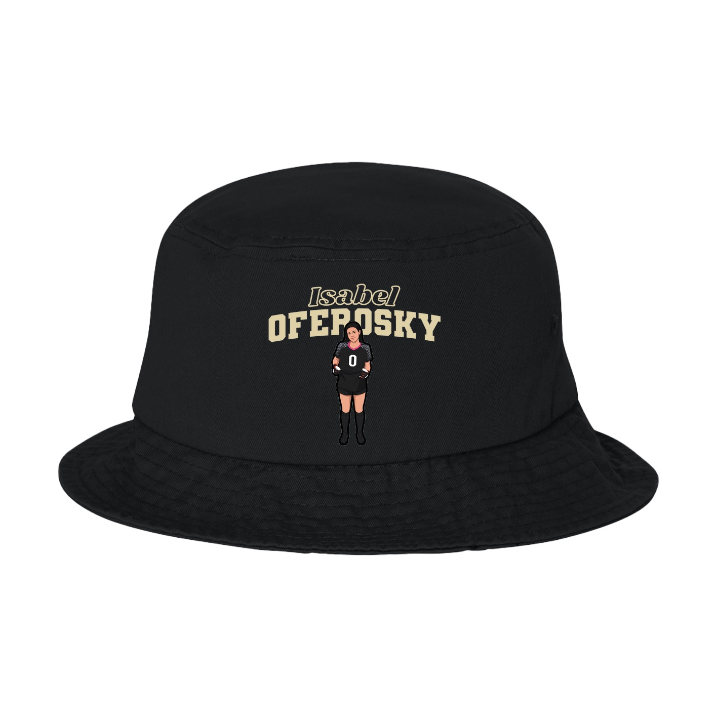 Bucket Cap — Name Arch in Black
