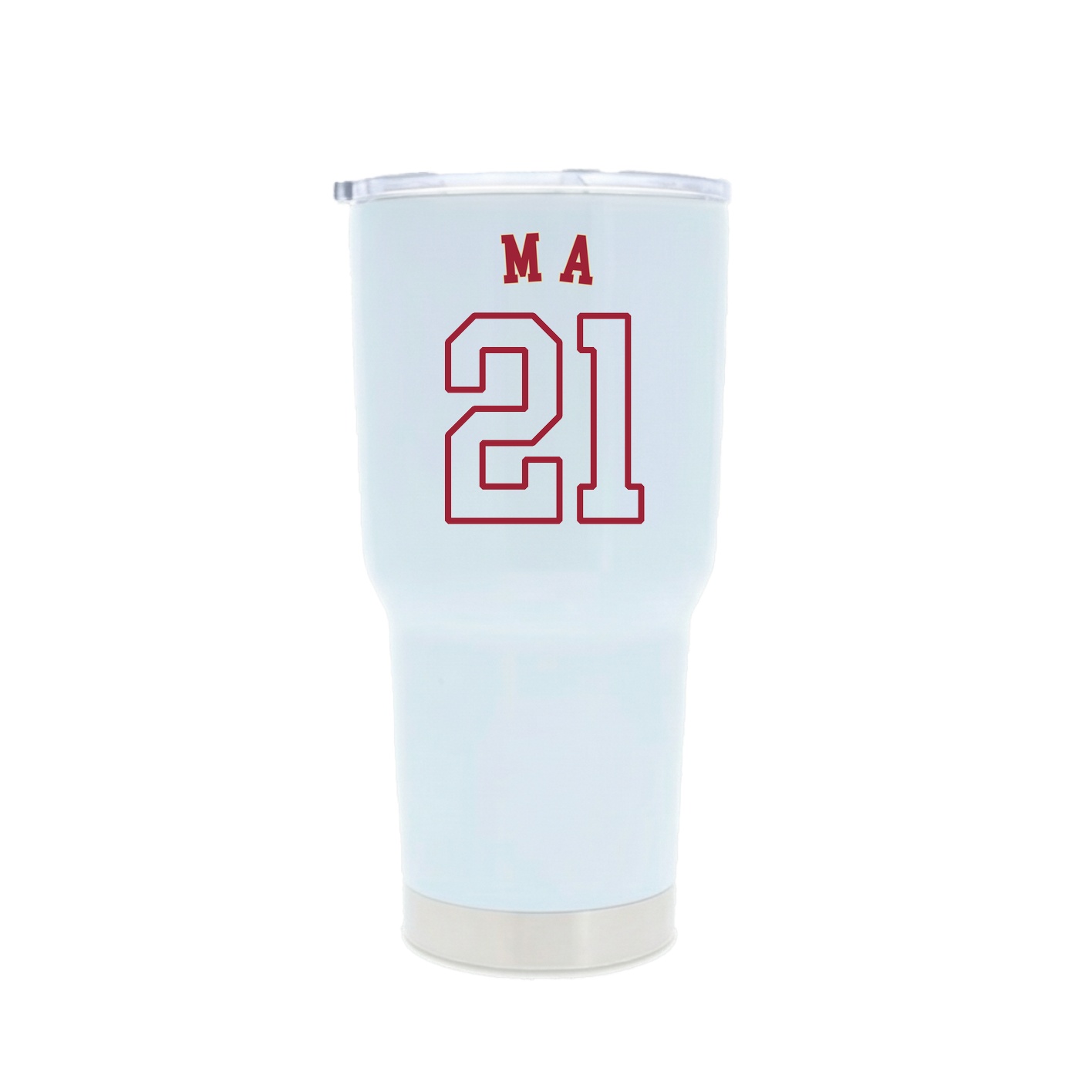 30oz Stainless Steel Tumbler — Shirsey Arch in White