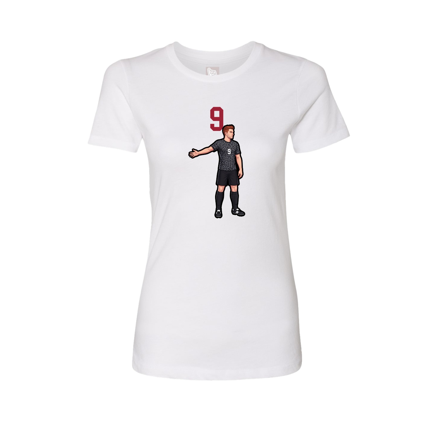 Fitted Women's Tee — Number Top in White