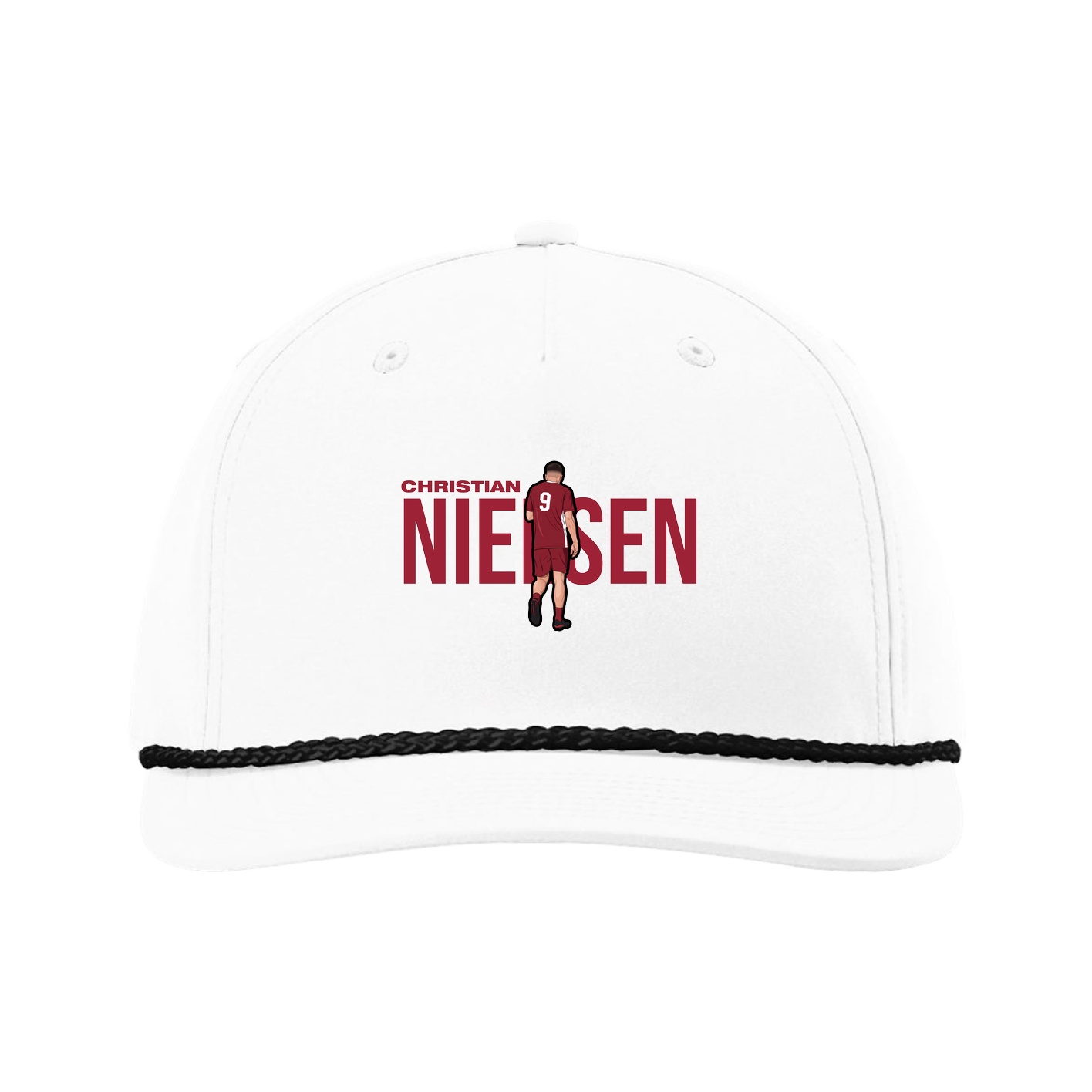 Five-Panel Classic Rope Cap — Player Name in White