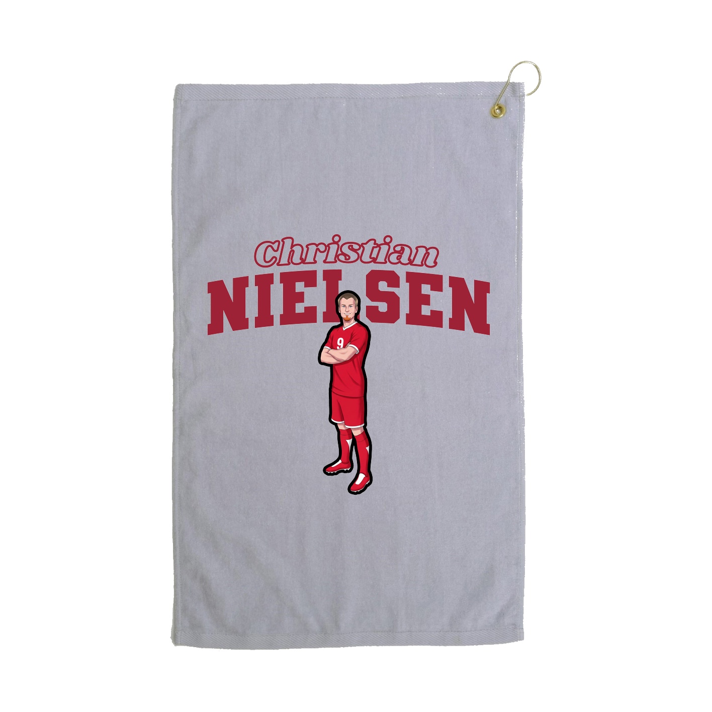 Golf Towel — Name Arch in Grey