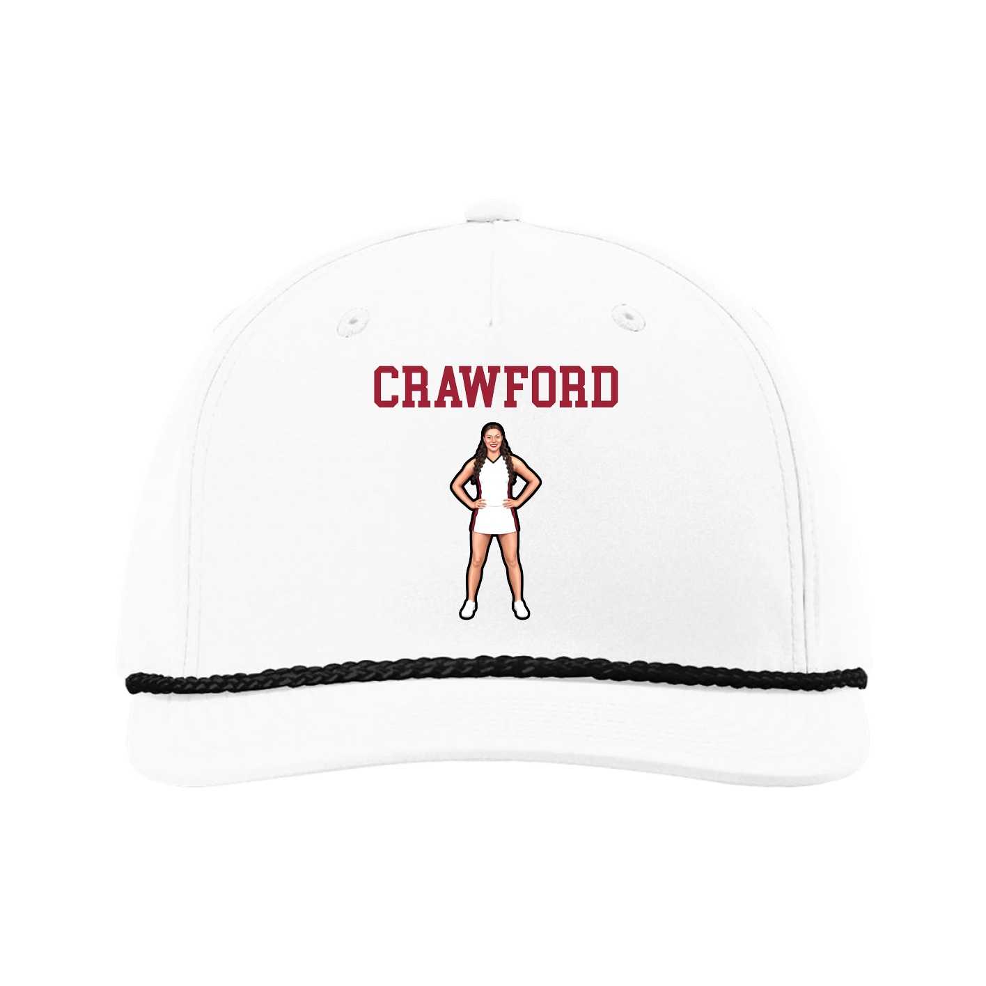 Five-Panel Classic Rope Cap — Shirsey in White