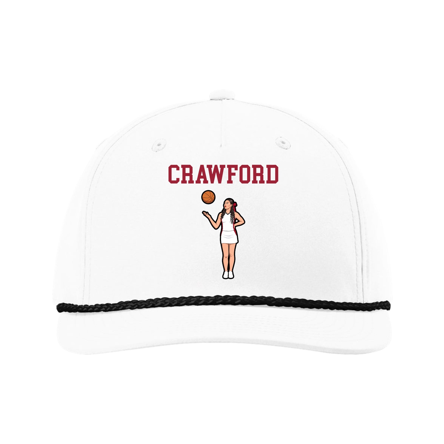 Five-Panel Classic Rope Cap — Shirsey in White