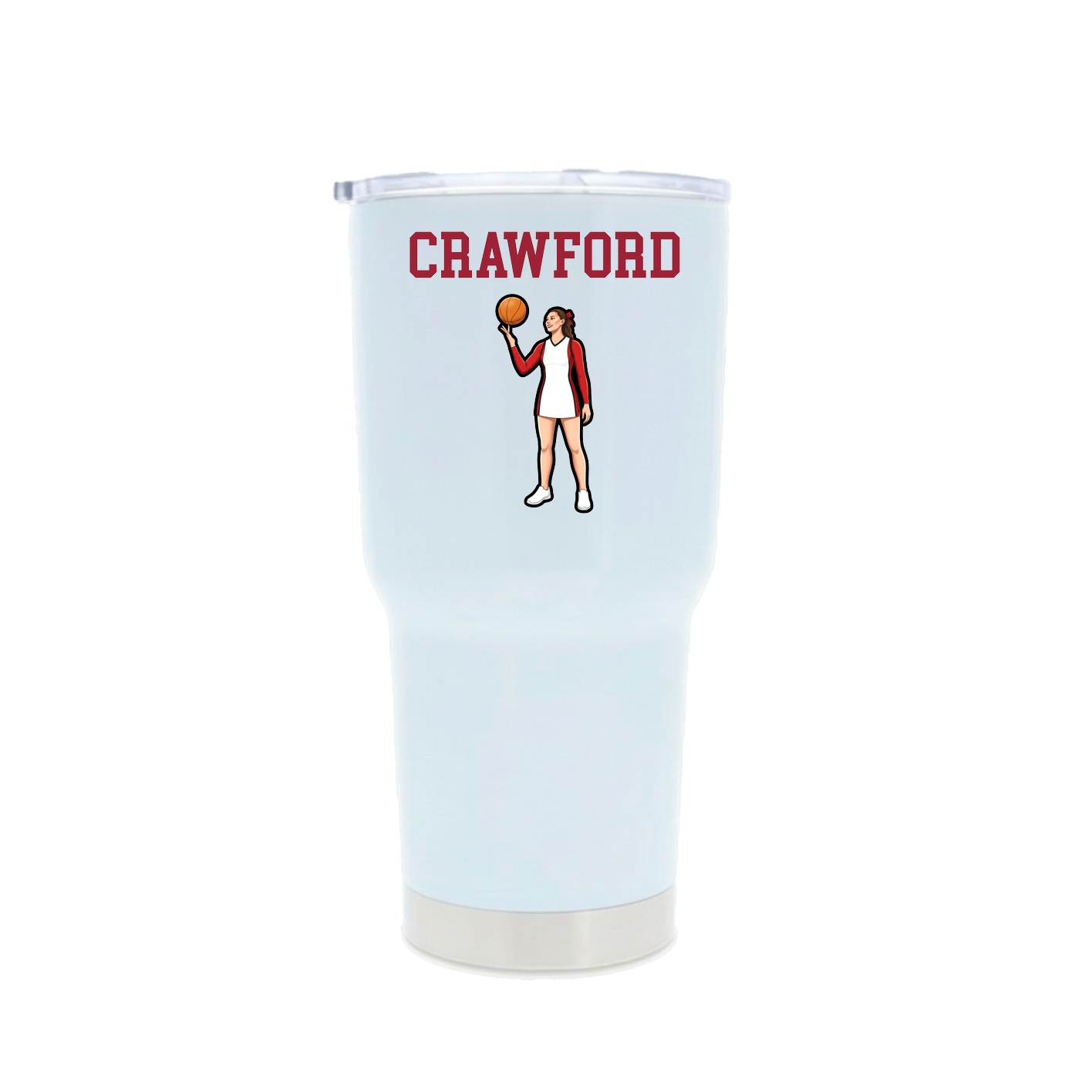 30oz Stainless Steel Tumbler — Shirsey in White