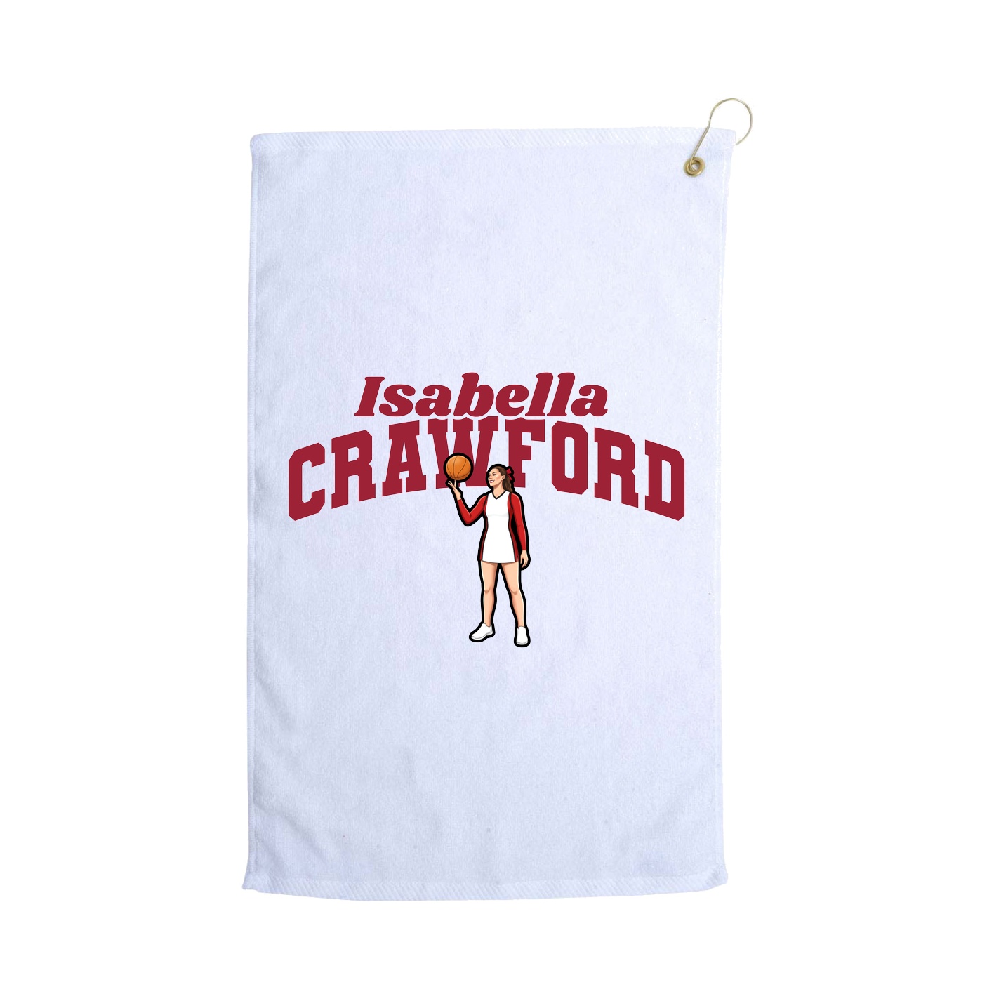 Golf Towel — Signature Arch in White