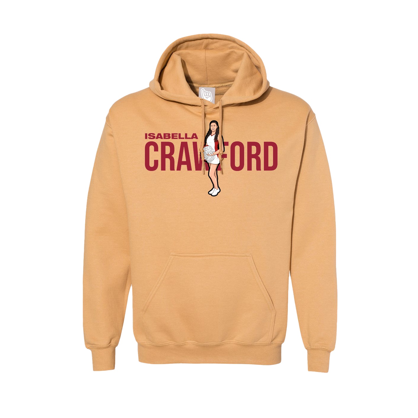 Hoodie — Player Name in Vegas Gold