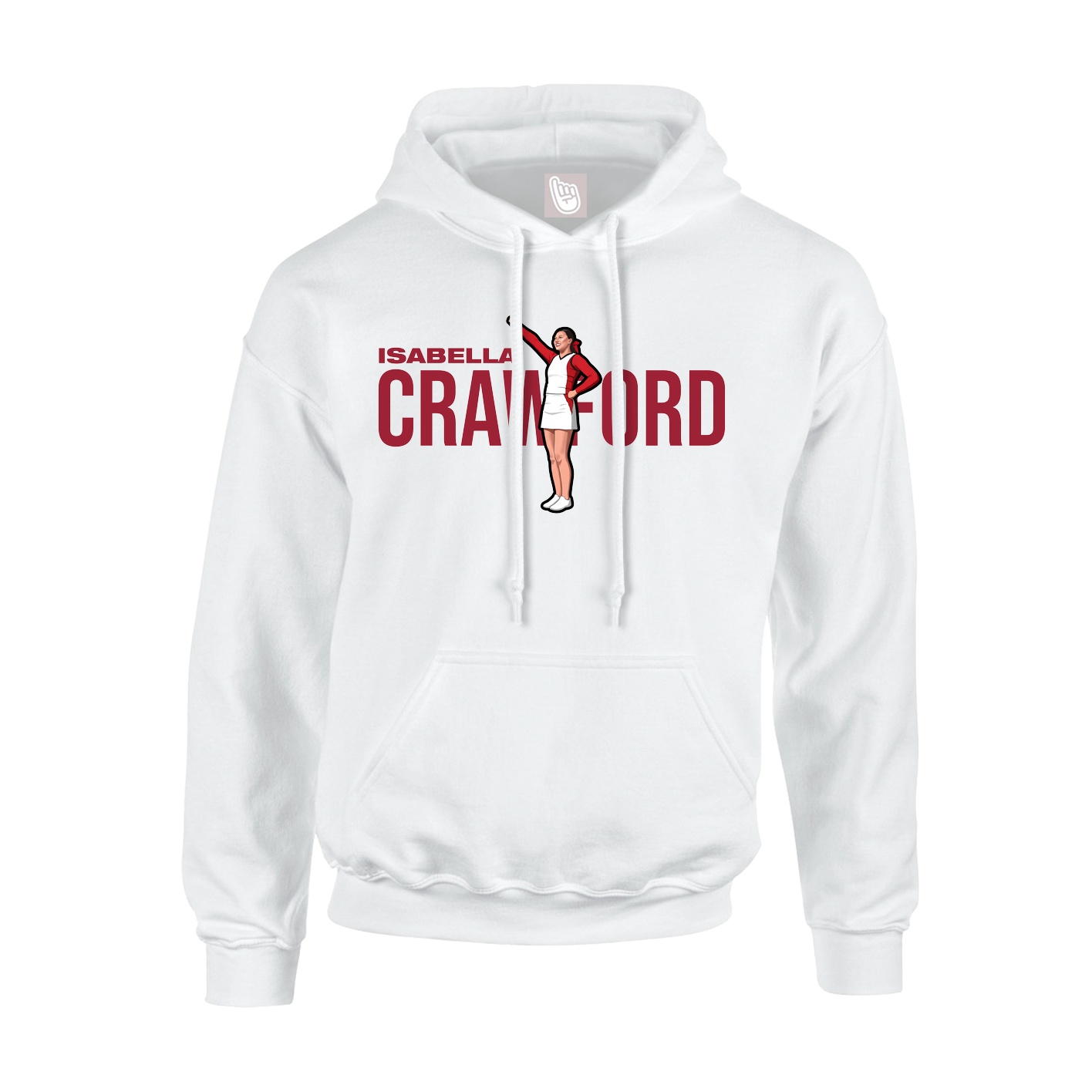 Youth Hoodie — Player Name in White