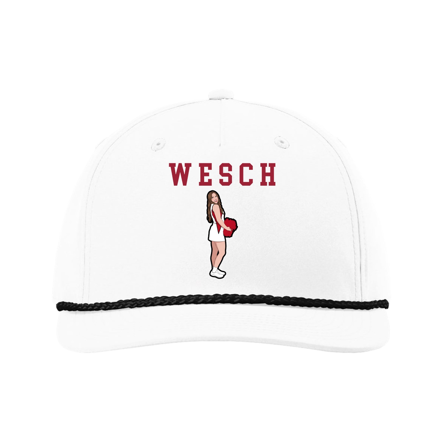 Five-Panel Classic Rope Cap — Shirsey in White