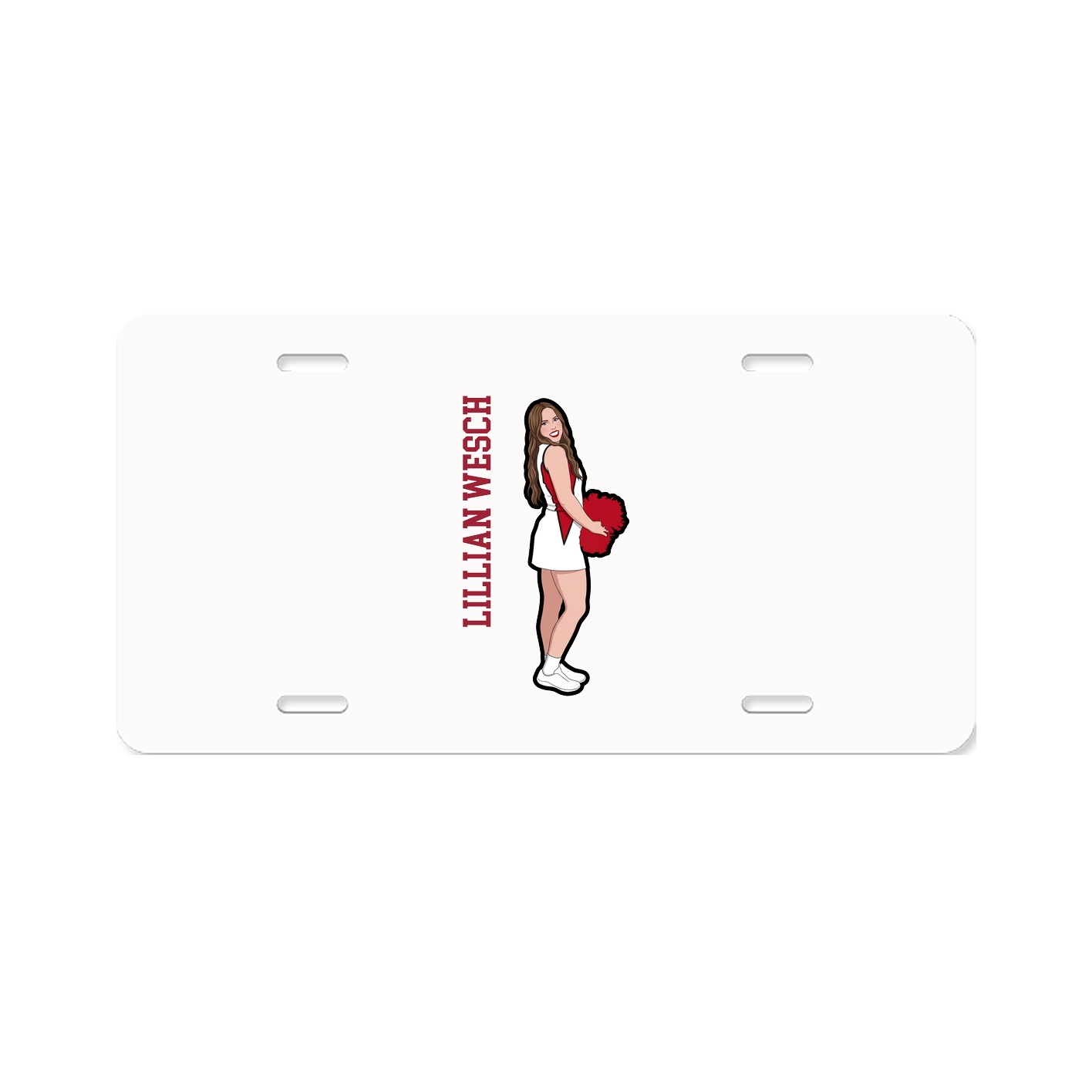 License Plate — Name Vertical in Classic