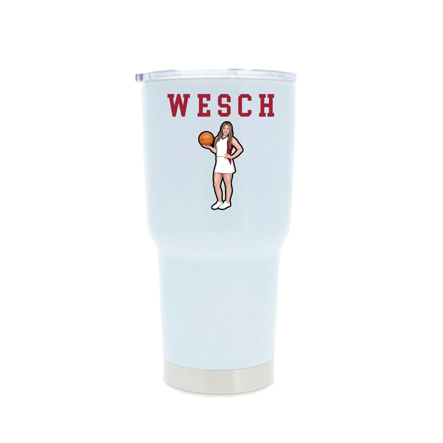 30oz Stainless Steel Tumbler — Shirsey in White