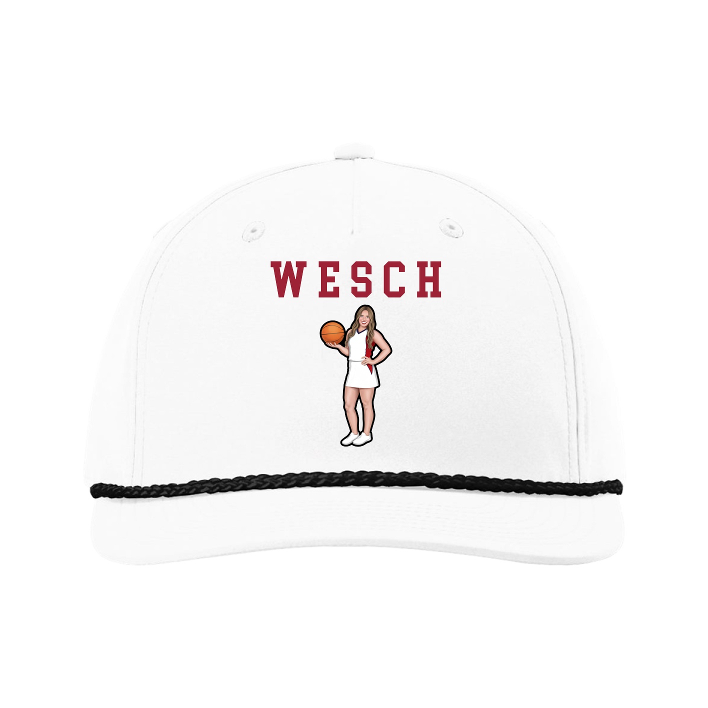 Five-Panel Classic Rope Cap — Shirsey in White
