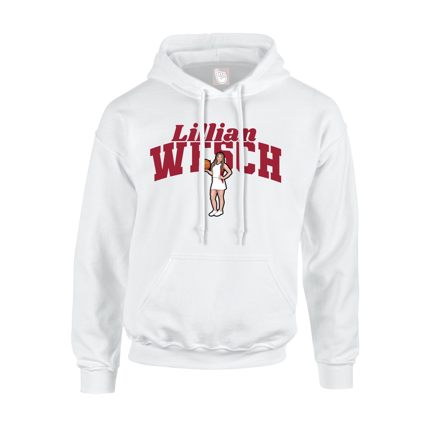 Youth Hoodie — Signature Arch in White