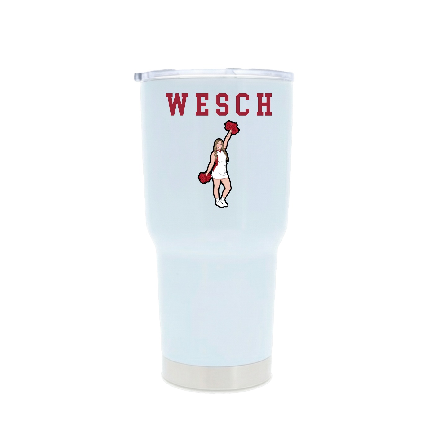 30oz Stainless Steel Tumbler — Shirsey in White