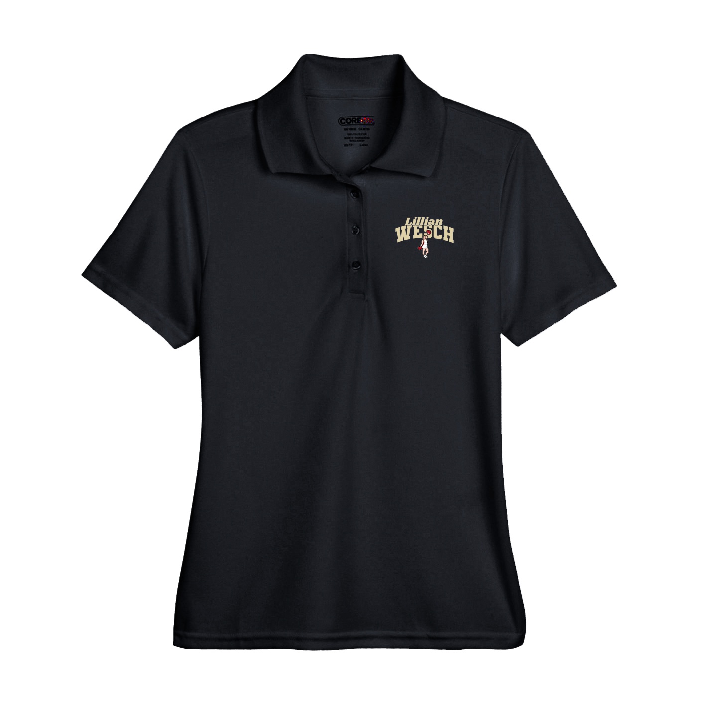 Performance Polo — Signature Arch in Black