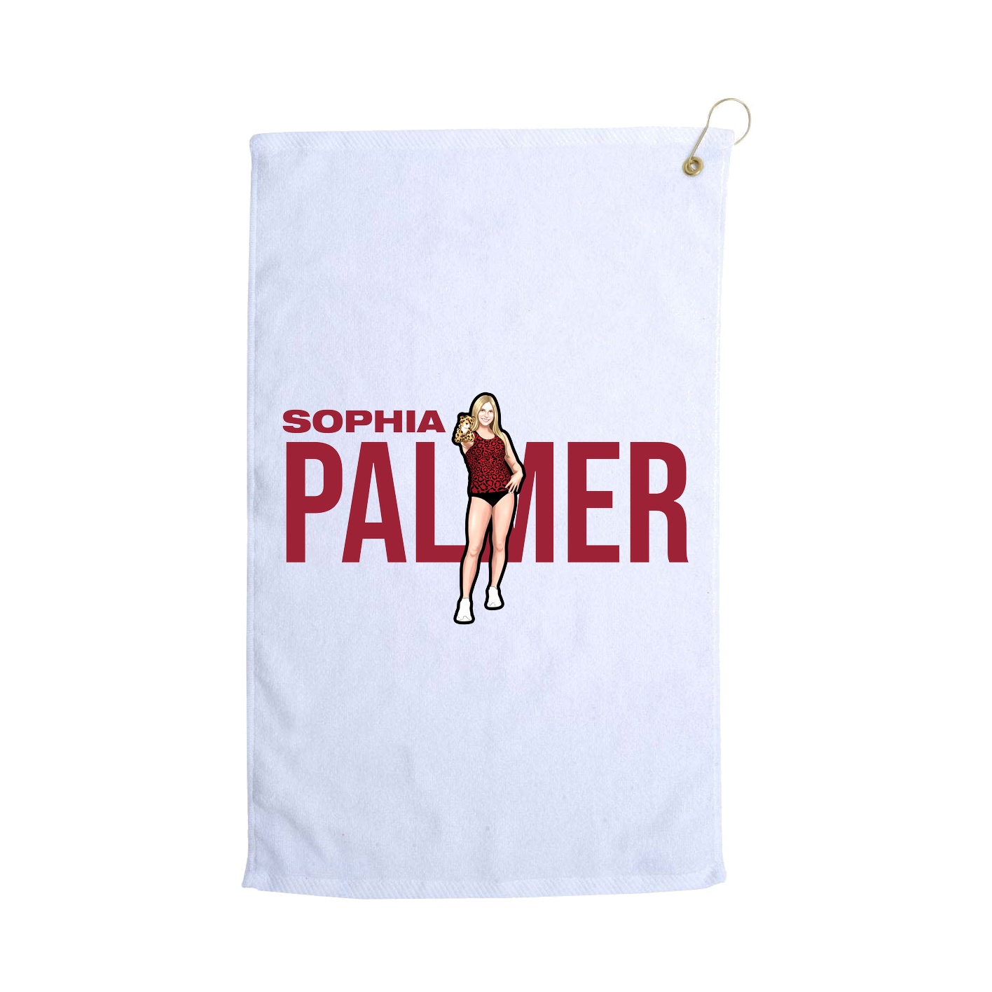 Golf Towel — Player Name in White