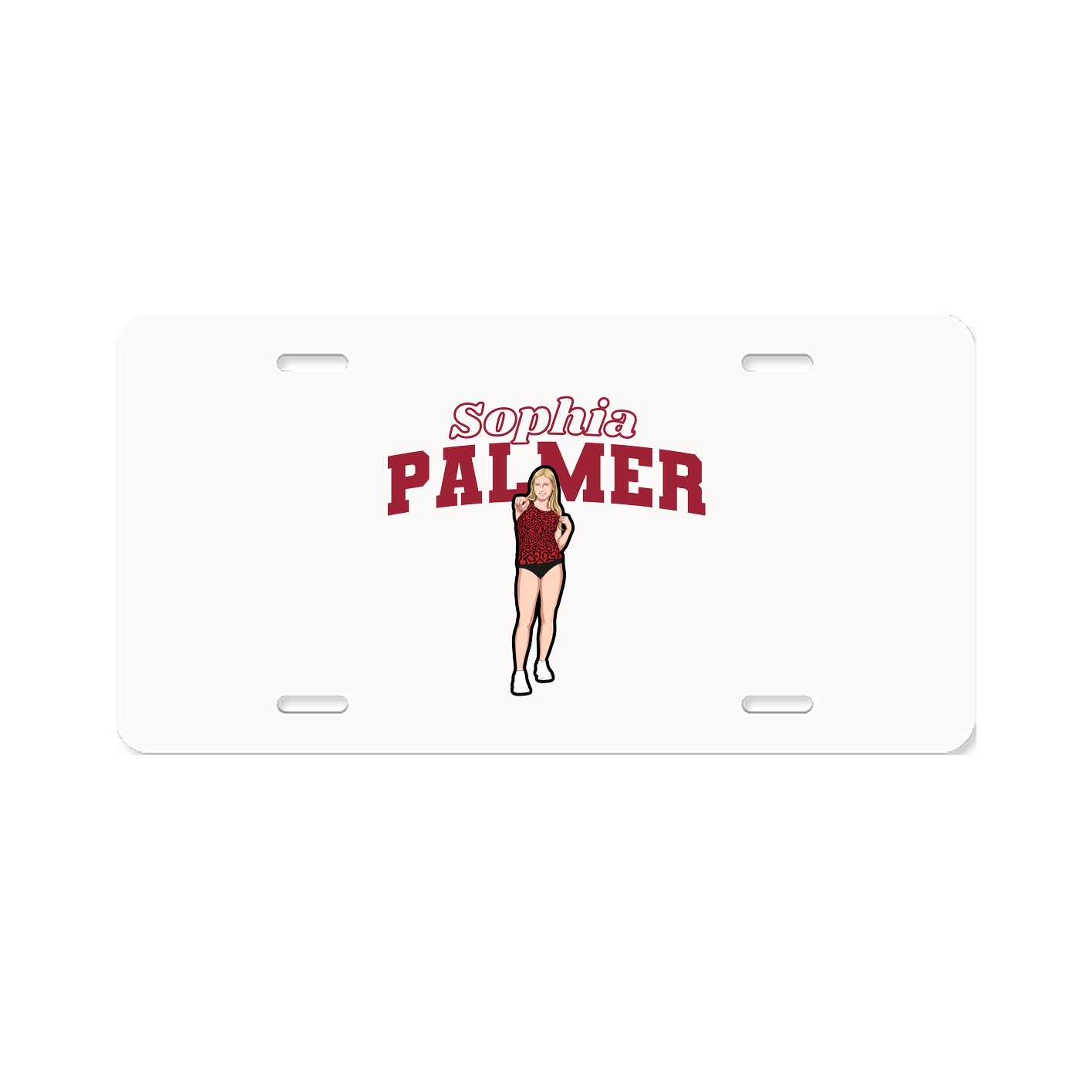 License Plate — Name Arch in Classic