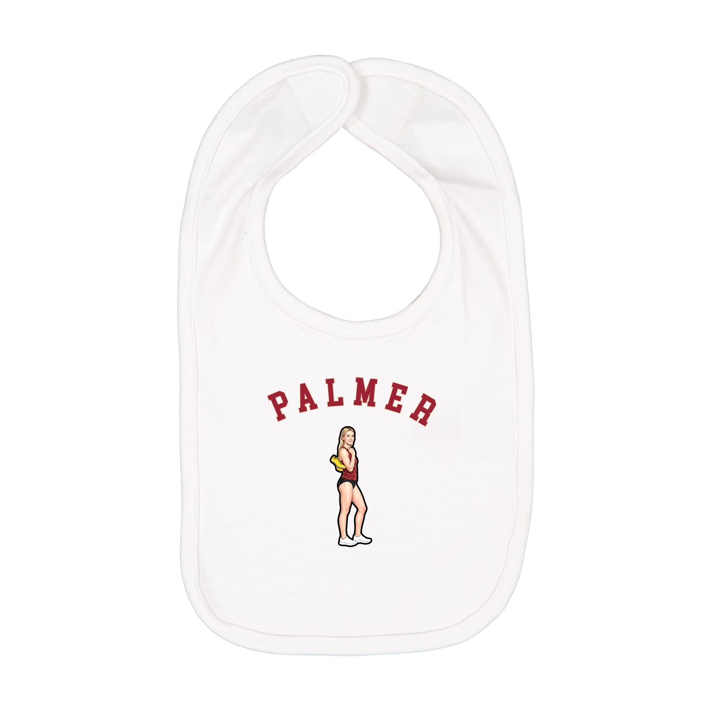 Infant Bib — Shirsey Arch in White