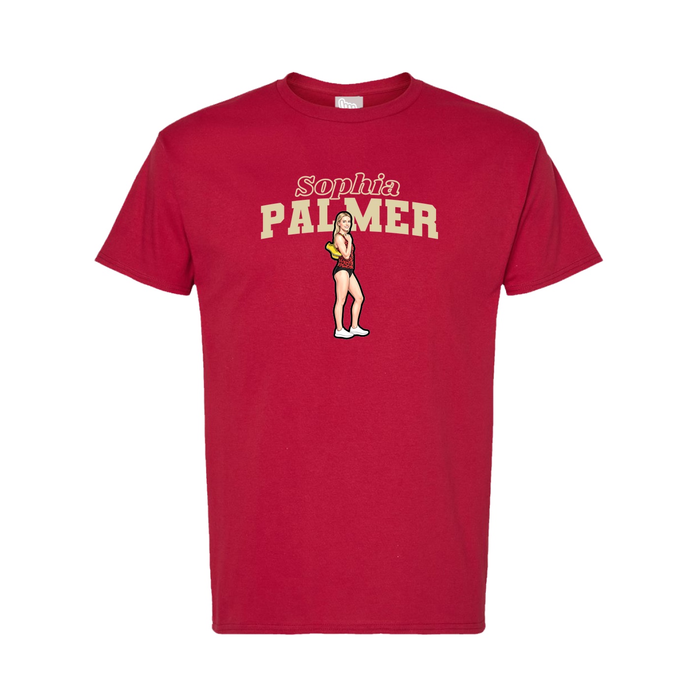 Tee — Name Arch in Crimson