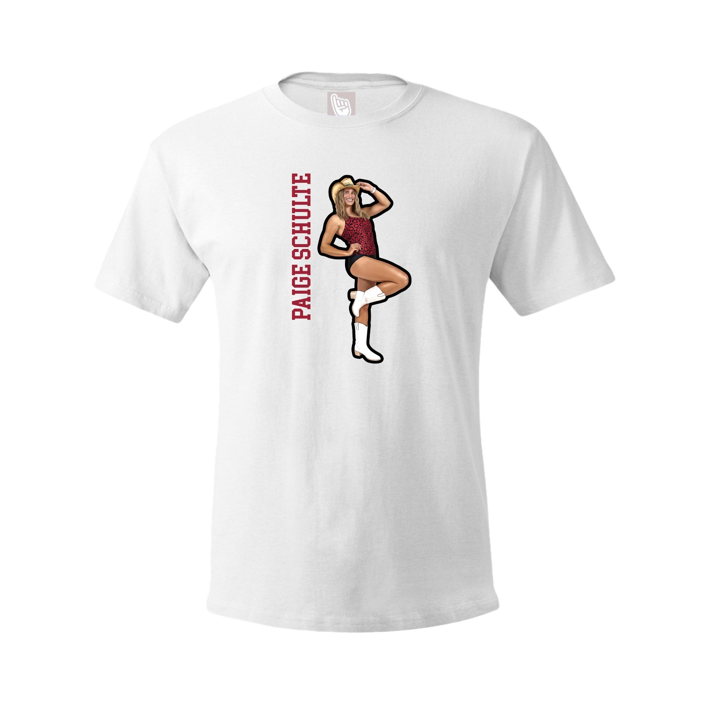 Youth Tee — Name Vertical in White