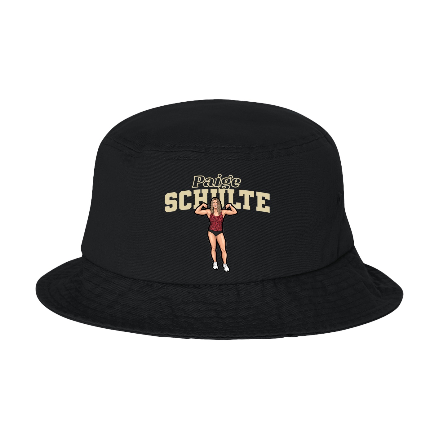 Bucket Cap — Name Arch in Black