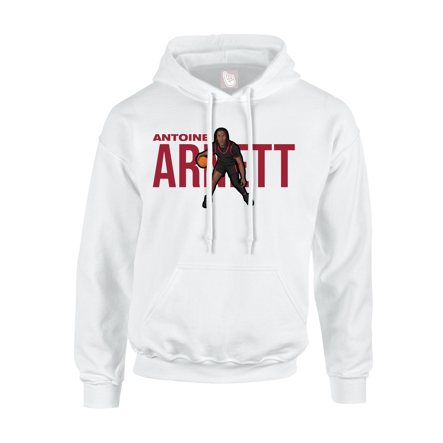 Youth Hoodie — Player Name in White