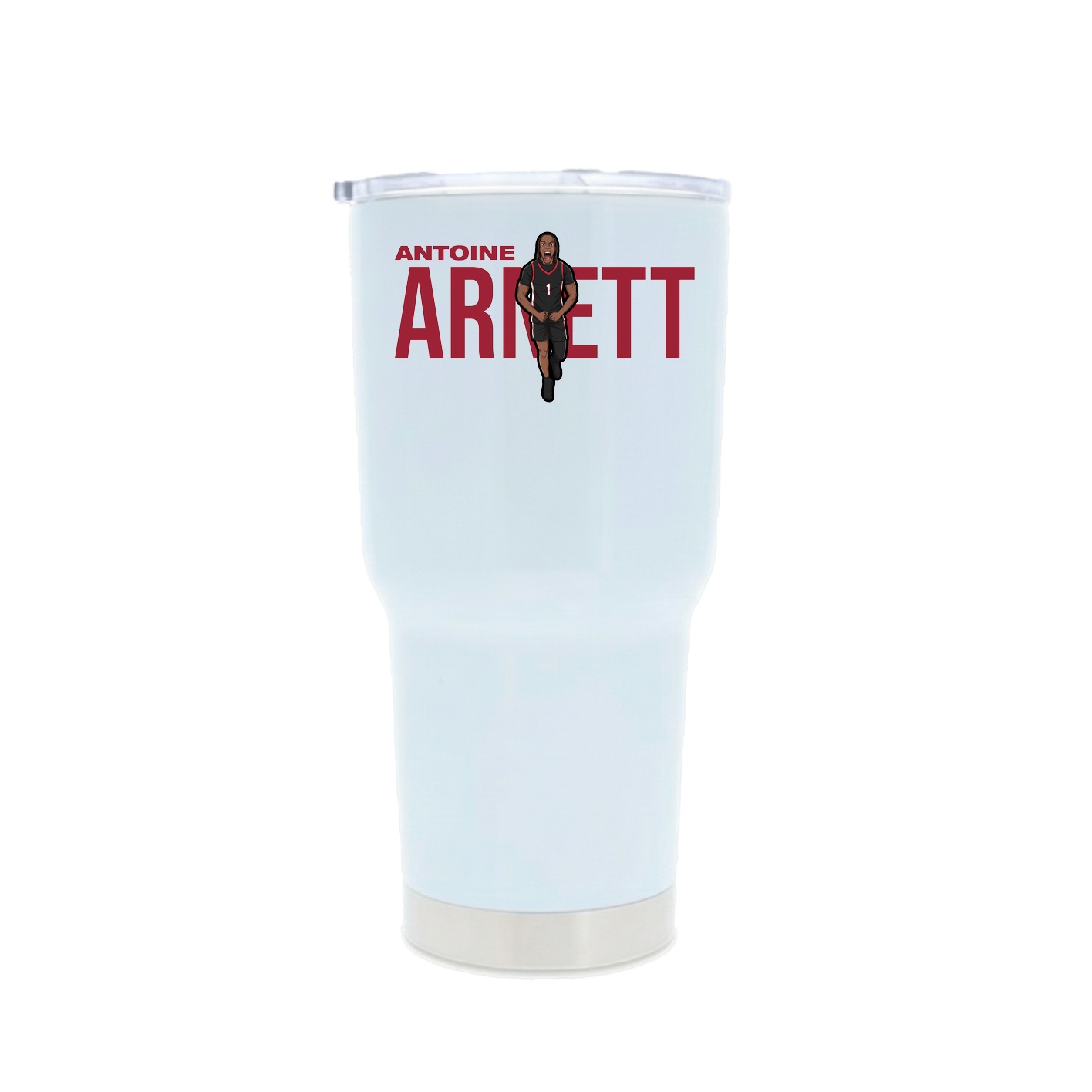 30oz Stainless Steel Tumbler — Player Name in White
