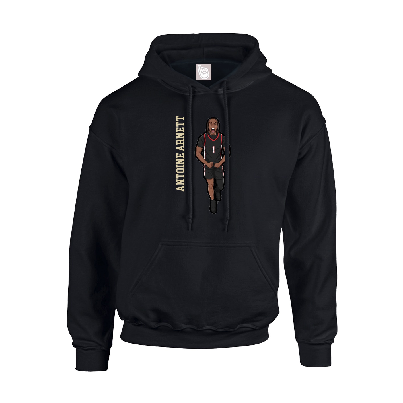Youth Hoodie — Name Vertical in Black